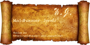 Waldhauser Jenő névjegykártya
